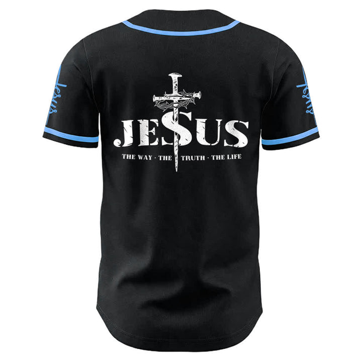 Christianartworkshop Jesus Kreuz Nagel und Dornenkrone Baseballtrikot - image 18
