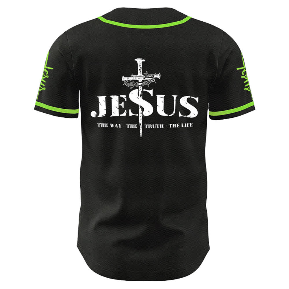 Christianartworkshop Jesus Kreuz Nagel und Dornenkrone Baseballtrikot - image 24