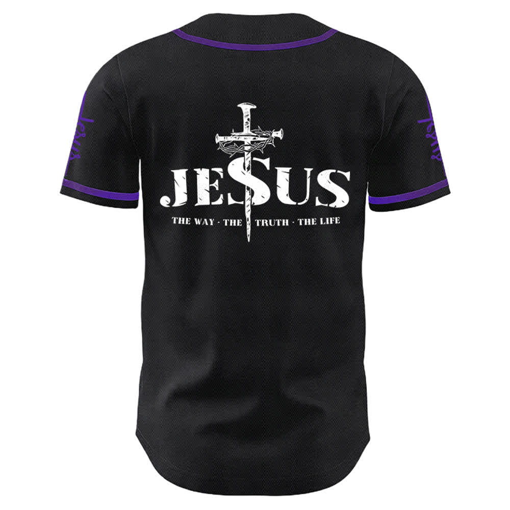 Christianartworkshop Jesus Kreuz Nagel und Dornenkrone Baseballtrikot - image 27