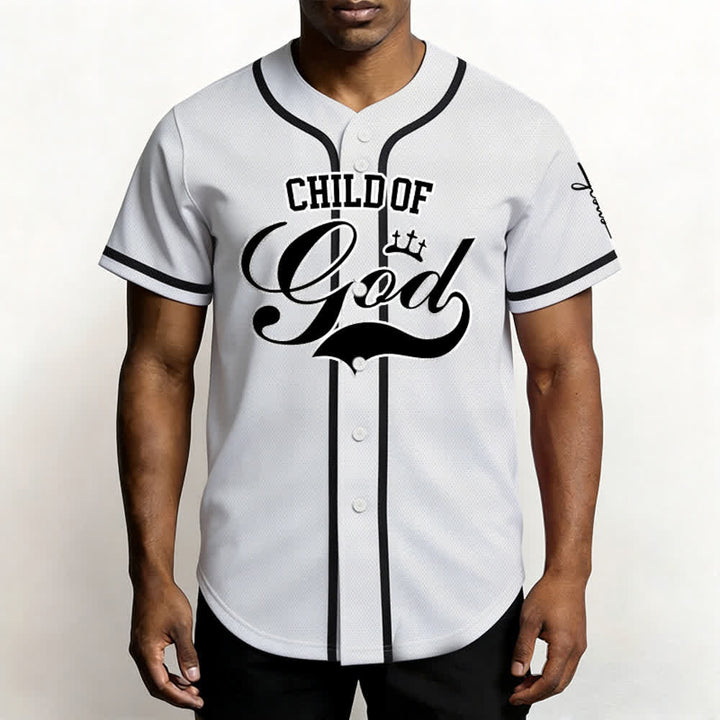 Christianartworkshop Kind Gottes Personalisiertes Namens- und Nummern-Unisex-Baseballtrikot - image 6