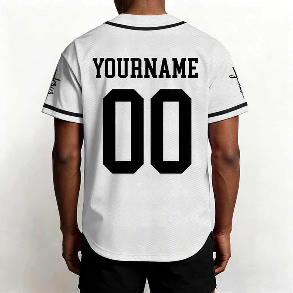 Christianartworkshop Kind Gottes Personalisiertes Namens- und Nummern-Unisex-Baseballtrikot - image 7