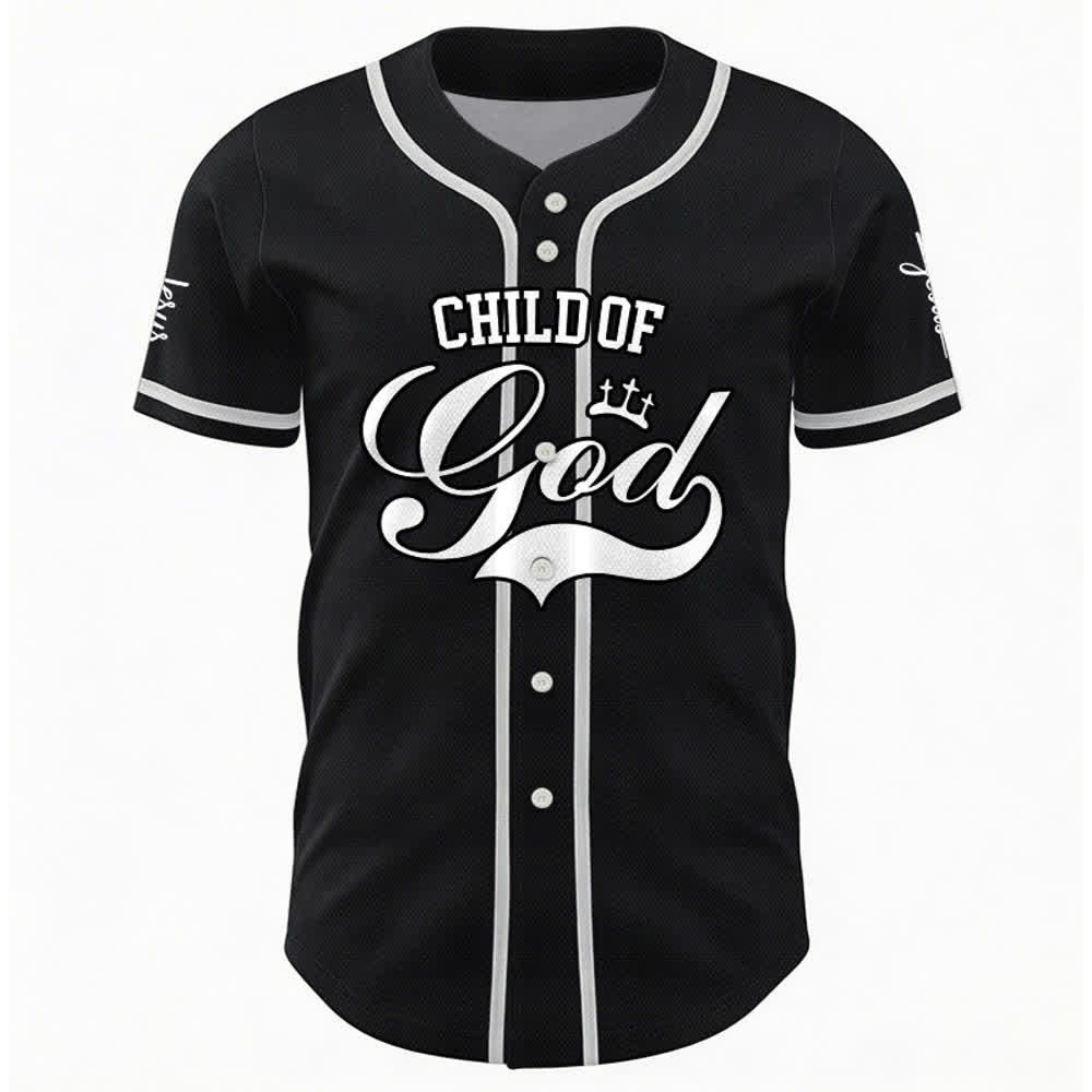 Christianartworkshop Kind Gottes Personalisiertes Namens- und Nummern-Unisex-Baseballtrikot - image 10