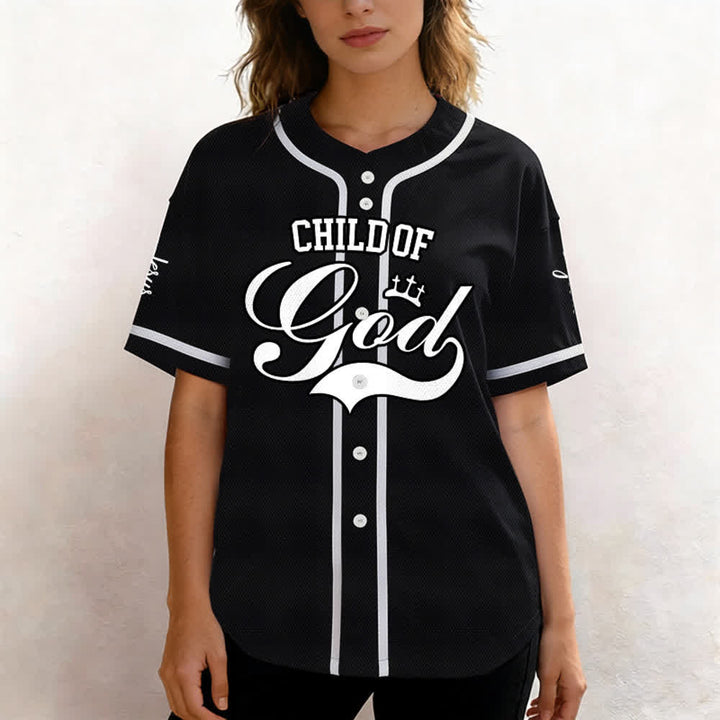 Christianartworkshop Kind Gottes Personalisiertes Namens- und Nummern-Unisex-Baseballtrikot - image 14