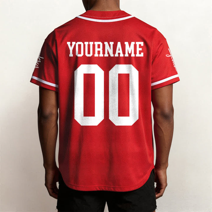 Christianartworkshop Kind Gottes Personalisiertes Namens- und Nummern-Unisex-Baseballtrikot - image 23