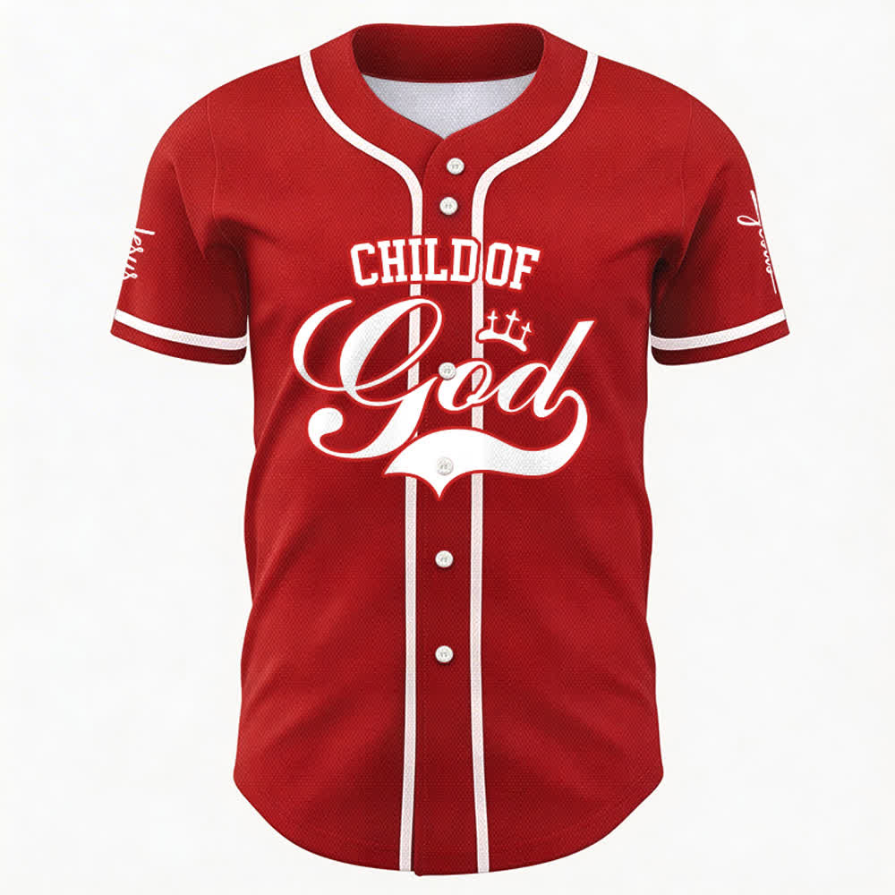 Christianartworkshop Kind Gottes Personalisiertes Namens- und Nummern-Unisex-Baseballtrikot - image 18