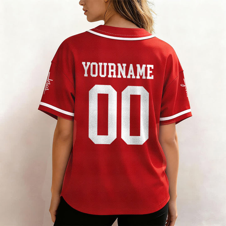 Christianartworkshop Kind Gottes Personalisiertes Namens- und Nummern-Unisex-Baseballtrikot - image 21