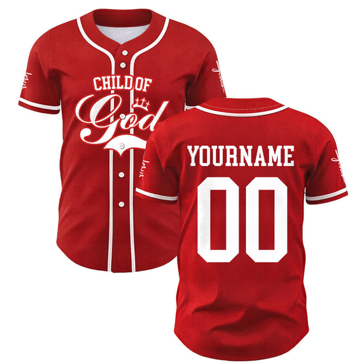 Christianartworkshop Kind Gottes Personalisiertes Namens- und Nummern-Unisex-Baseballtrikot - image 17