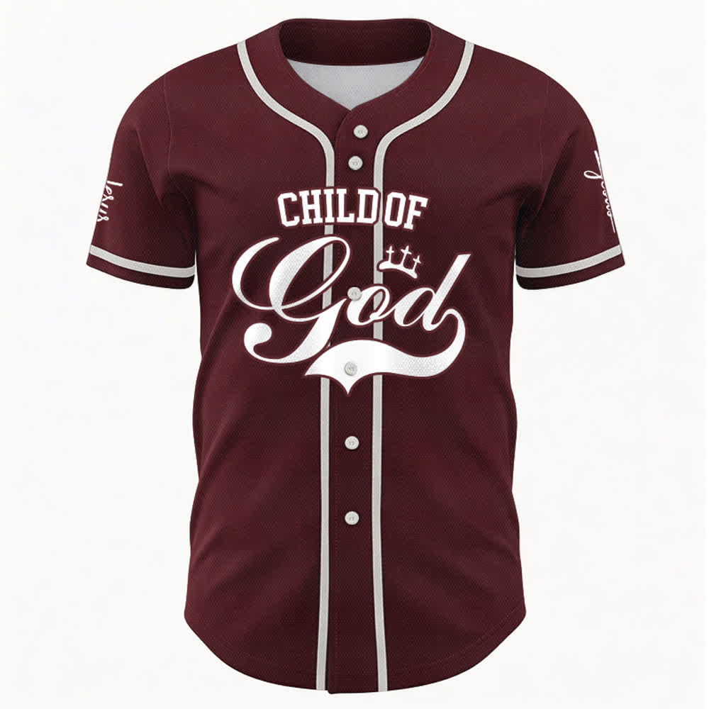 Christianartworkshop Kind Gottes Personalisiertes Namens- und Nummern-Unisex-Baseballtrikot - image 26
