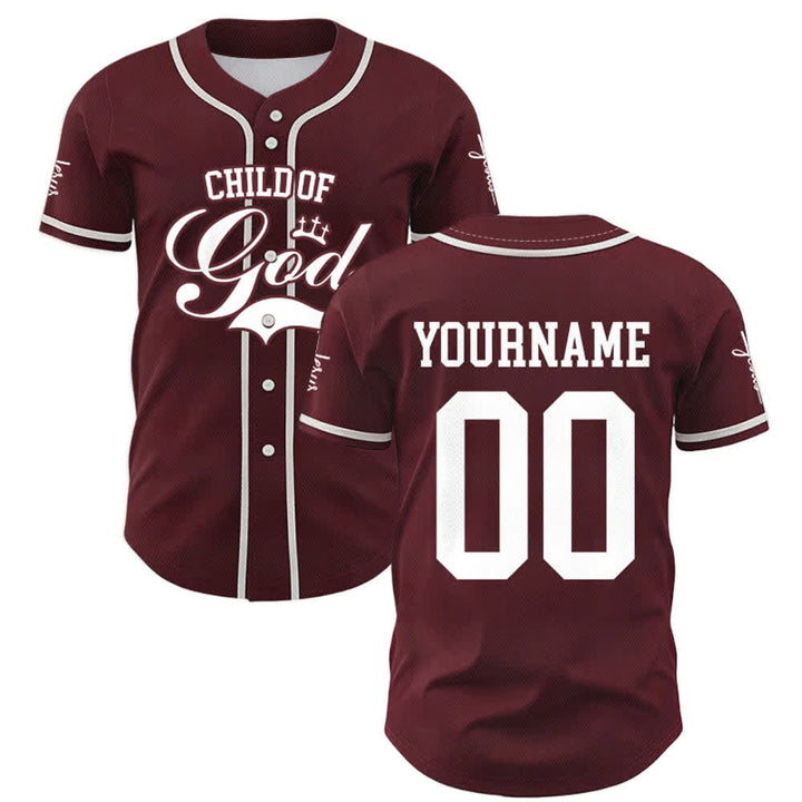 Christianartworkshop Kind Gottes Personalisiertes Namens- und Nummern-Unisex-Baseballtrikot - image 25