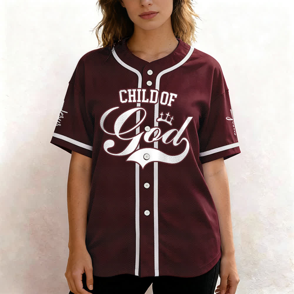 Christianartworkshop Kind Gottes Personalisiertes Namens- und Nummern-Unisex-Baseballtrikot - image 28