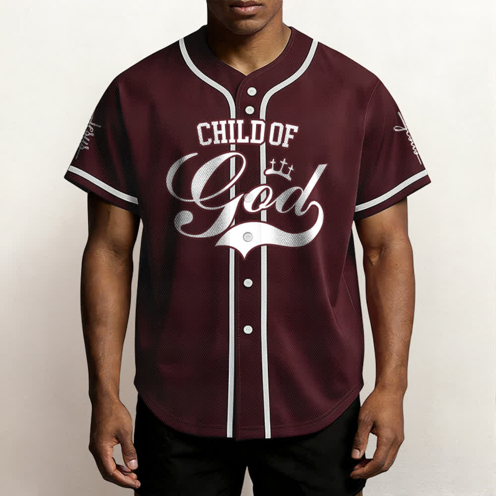 Christianartworkshop Kind Gottes Personalisiertes Namens- und Nummern-Unisex-Baseballtrikot - image 30