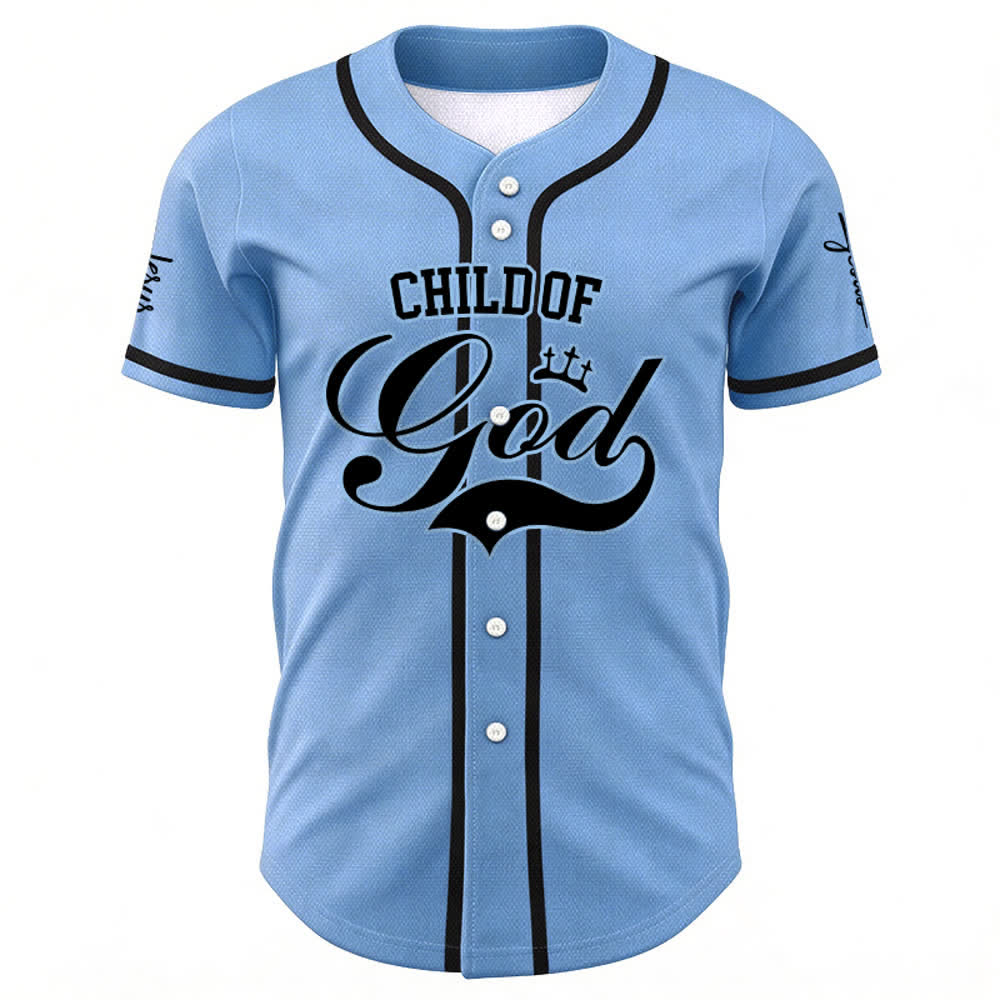 Christianartworkshop Kind Gottes Personalisiertes Namens- und Nummern-Unisex-Baseballtrikot - image 34