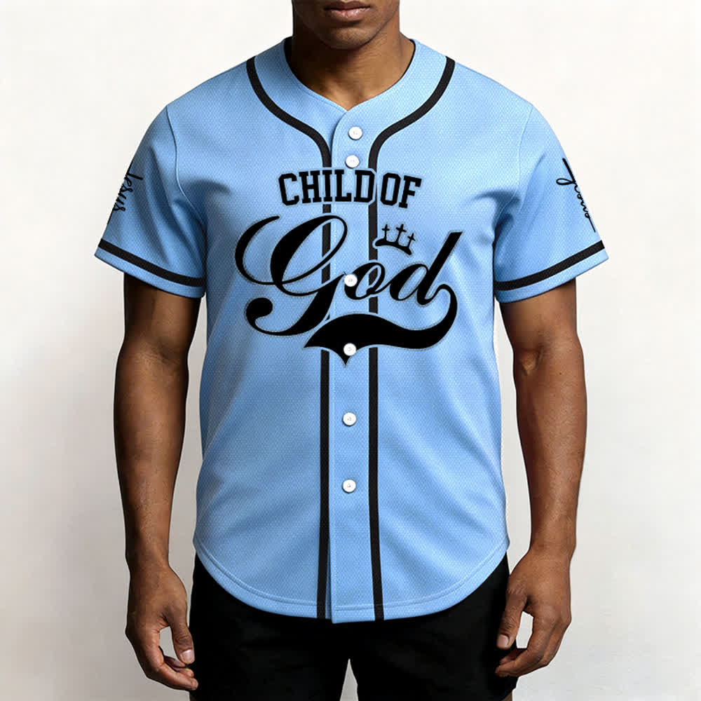 Christianartworkshop Kind Gottes Personalisiertes Namens- und Nummern-Unisex-Baseballtrikot - image 36
