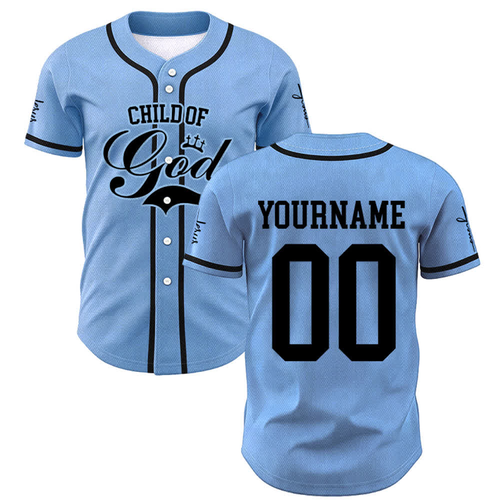 Christianartworkshop Kind Gottes Personalisiertes Namens- und Nummern-Unisex-Baseballtrikot - image 33