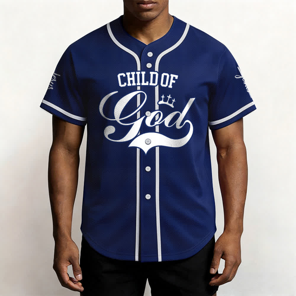 Christianartworkshop Kind Gottes Personalisiertes Namens- und Nummern-Unisex-Baseballtrikot - image 46