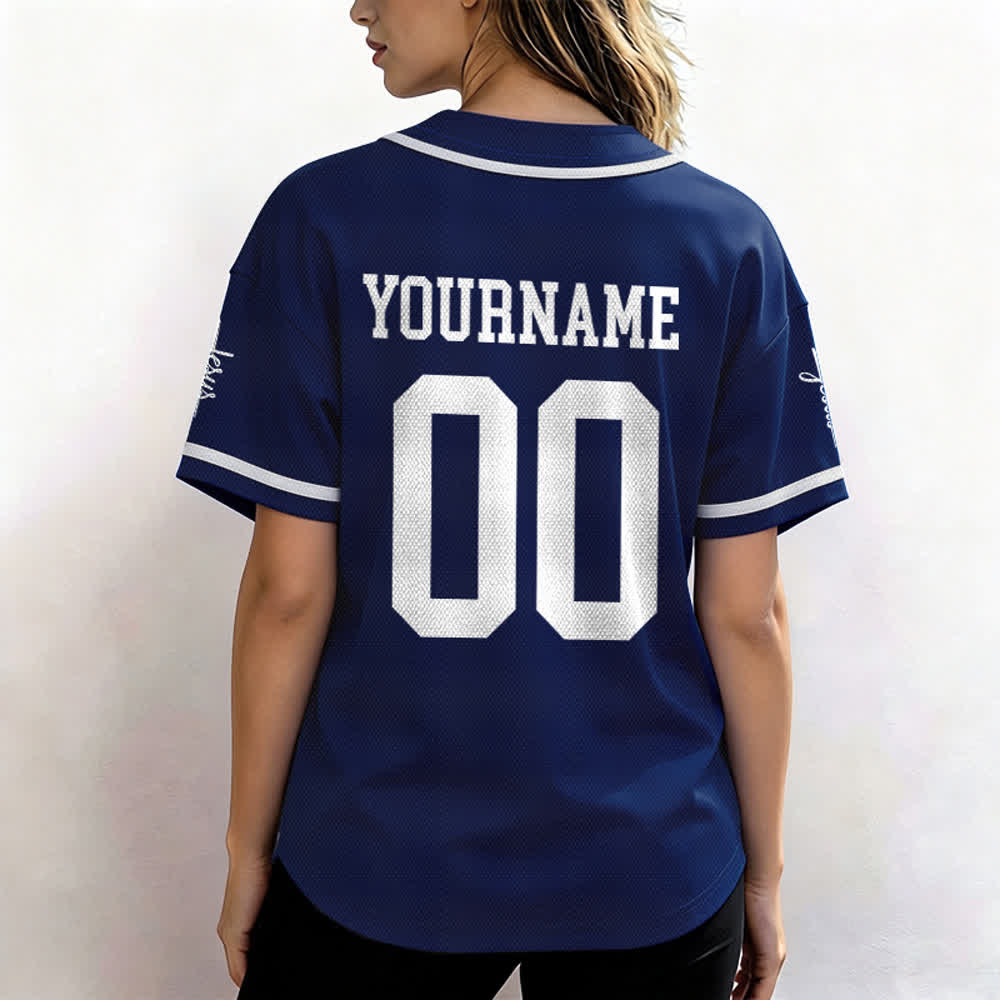 Christianartworkshop Kind Gottes Personalisiertes Namens- und Nummern-Unisex-Baseballtrikot - image 45