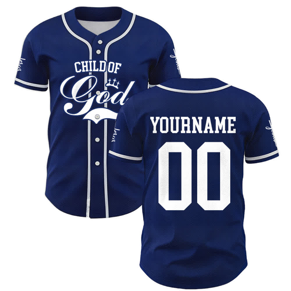 Christianartworkshop Kind Gottes Personalisiertes Namens- und Nummern-Unisex-Baseballtrikot - image 41