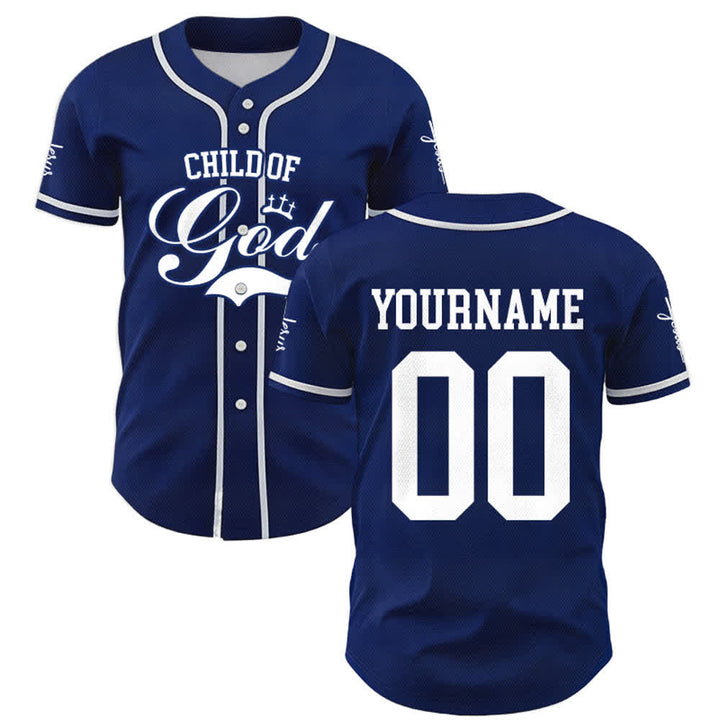 Christianartworkshop Kind Gottes Personalisiertes Namens- und Nummern-Unisex-Baseballtrikot - image 41