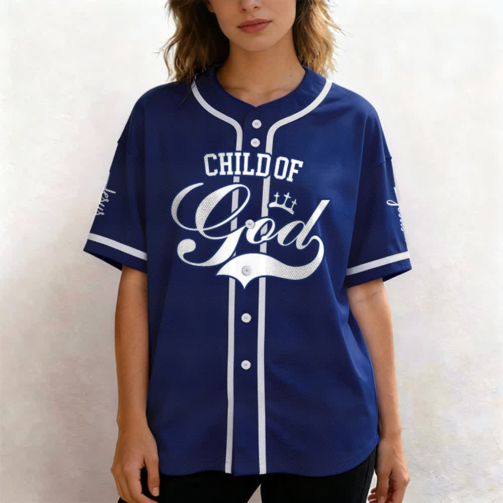 Christianartworkshop Kind Gottes Personalisiertes Namens- und Nummern-Unisex-Baseballtrikot - image 44