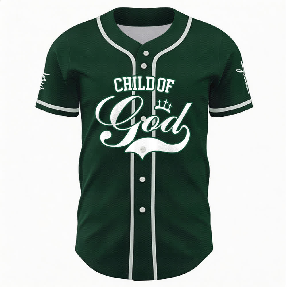 Christianartworkshop Kind Gottes Personalisiertes Namens- und Nummern-Unisex-Baseballtrikot - image 50