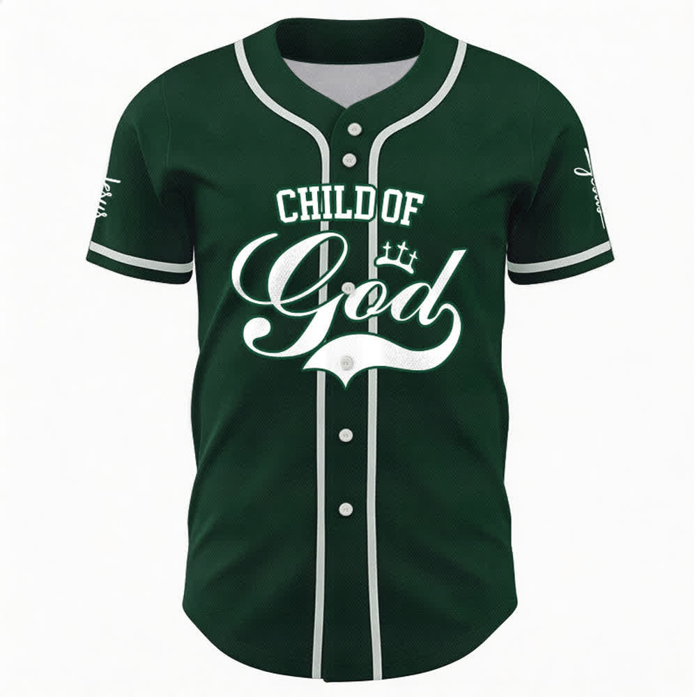Christianartworkshop Kind Gottes Personalisiertes Namens- und Nummern-Unisex-Baseballtrikot - image 50