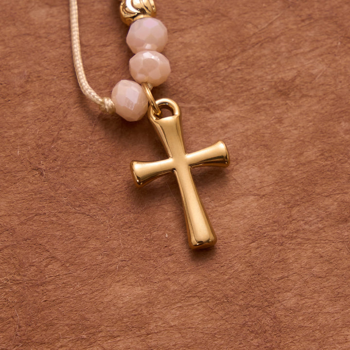 Christianartworkshop Facettiertes Rosenkranzarmband mit Kristallperlen und Kreuzanhänger: Symbol sanfter himmlischer Segnungen - image 9