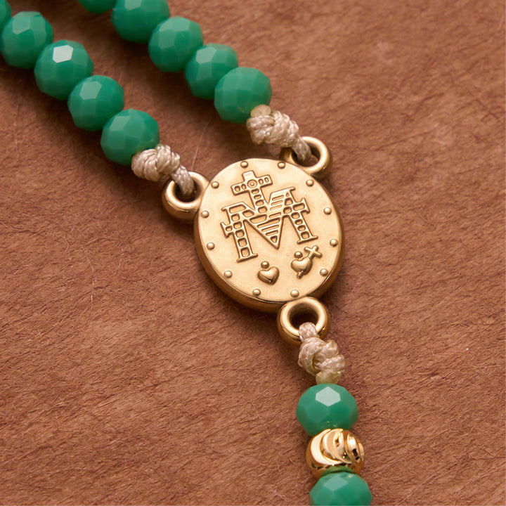 Christianartworkshop Facettiertes Rosenkranzarmband mit Kristallperlen und Kreuzanhänger: Symbol sanfter himmlischer Segnungen - image 2