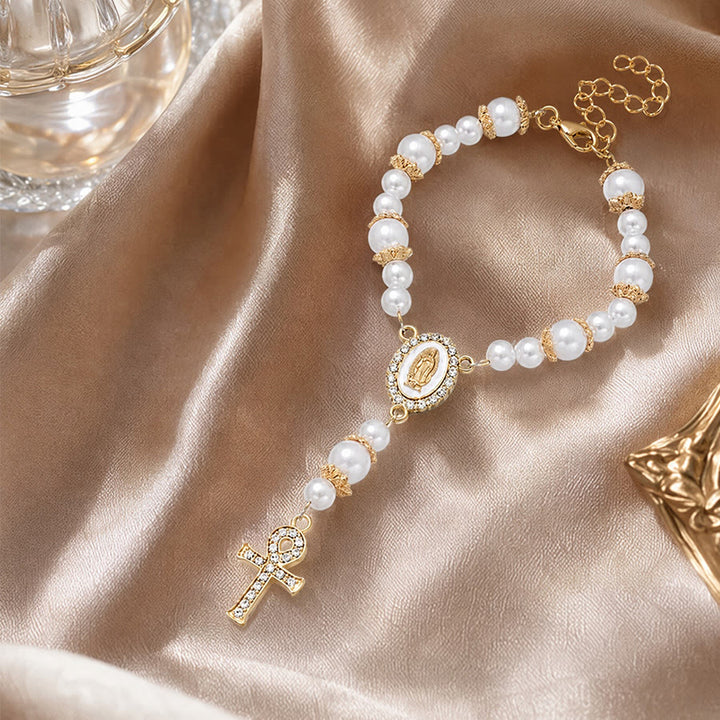 Christianartworkshop Andachtsrosenkranz mit zwei Stilen, Marienmedaille und Kreuzanhängern: Zeichen der sanften göttlichen Barmherzigkeit - image 13