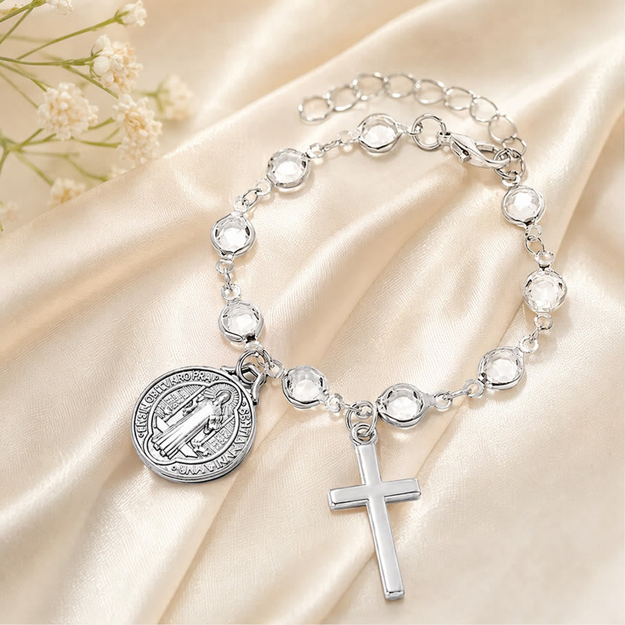 Christianartworkshop Tragbarer Rosenkranz fürs Handgelenk mit St.-Benedikt-Anhänger: Gefäß unerschütterlichen, gesegneten Schutzes - image 5