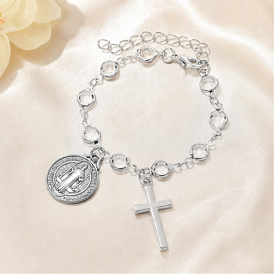 Christianartworkshop Tragbarer Rosenkranz fürs Handgelenk mit St.-Benedikt-Anhänger: Gefäß unerschütterlichen, gesegneten Schutzes - image 6