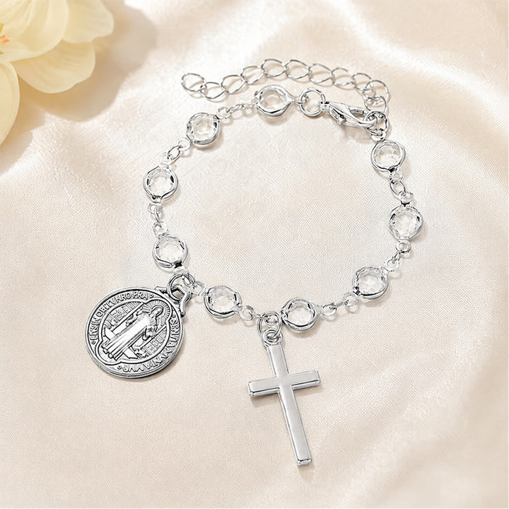 Christianartworkshop Tragbarer Rosenkranz fürs Handgelenk mit St.-Benedikt-Anhänger: Gefäß unerschütterlichen, gesegneten Schutzes - image 6