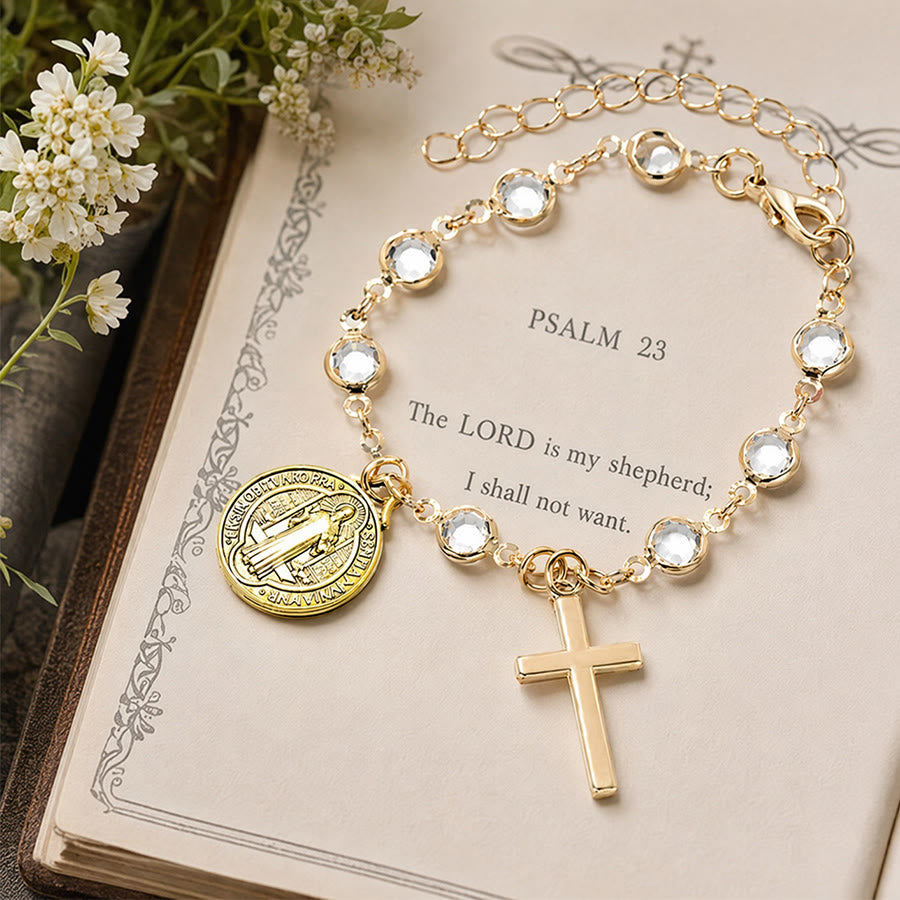 Christianartworkshop Tragbarer Rosenkranz fürs Handgelenk mit St.-Benedikt-Anhänger: Gefäß unerschütterlichen, gesegneten Schutzes - image 11