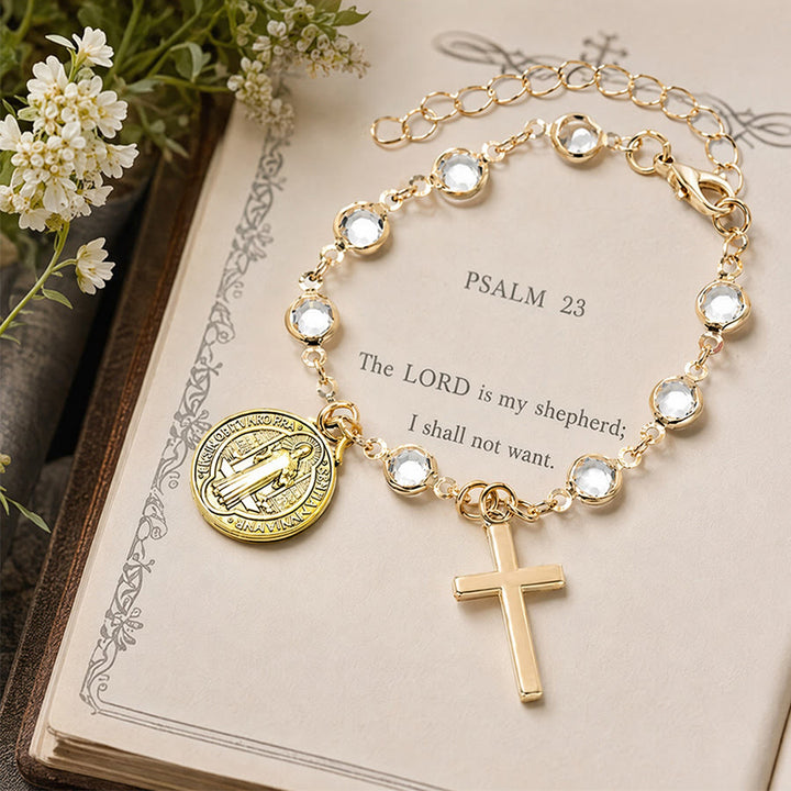 Christianartworkshop Tragbarer Rosenkranz fürs Handgelenk mit St.-Benedikt-Anhänger: Gefäß unerschütterlichen, gesegneten Schutzes - image 11