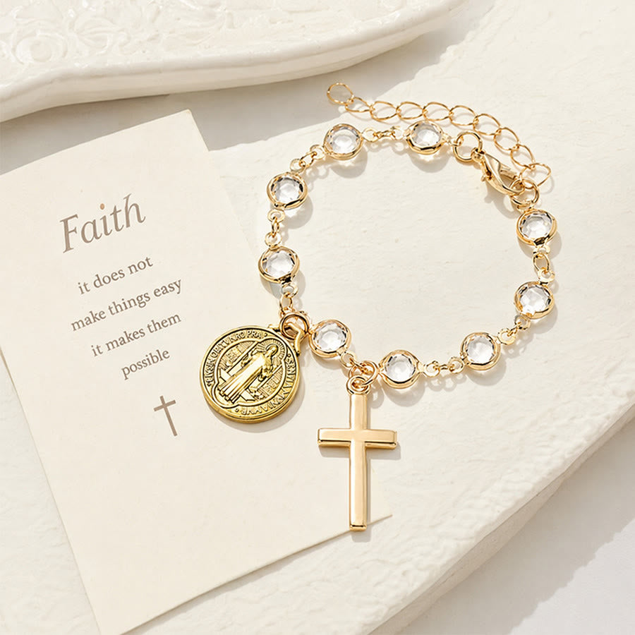 Christianartworkshop Tragbarer Rosenkranz fürs Handgelenk mit St.-Benedikt-Anhänger: Gefäß unerschütterlichen, gesegneten Schutzes - image 9