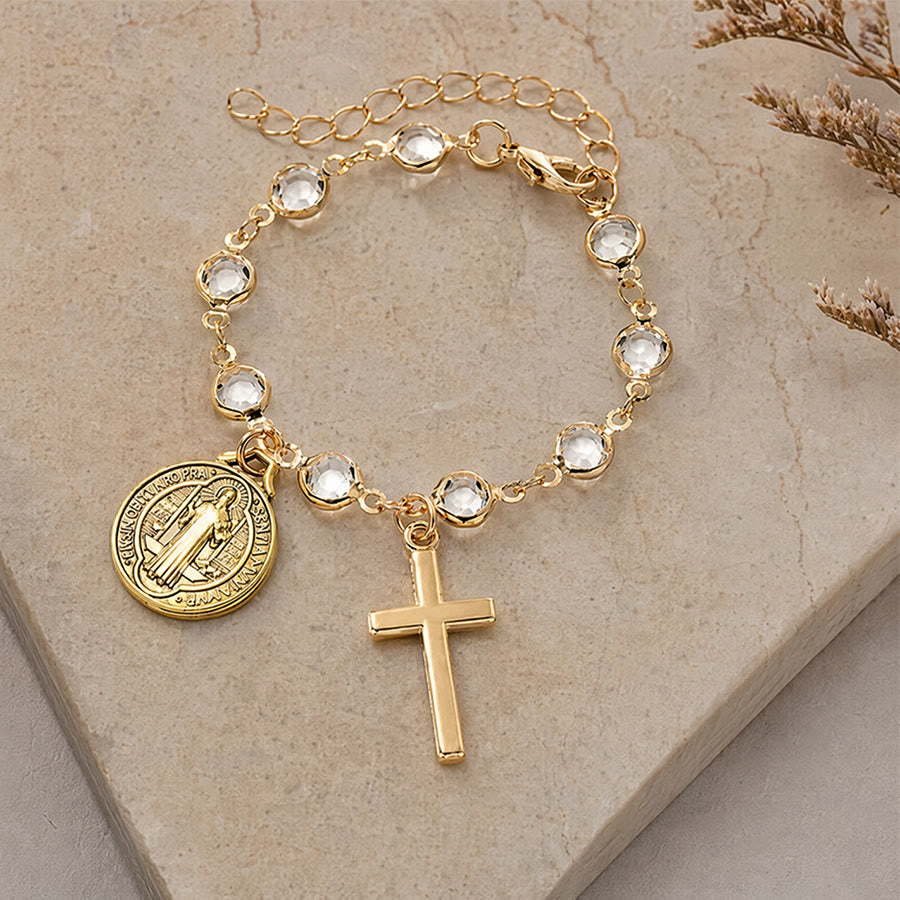 Christianartworkshop Tragbarer Rosenkranz fürs Handgelenk mit St.-Benedikt-Anhänger: Gefäß unerschütterlichen, gesegneten Schutzes - image 10
