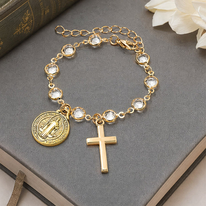 Christianartworkshop Tragbarer Rosenkranz fürs Handgelenk mit St.-Benedikt-Anhänger: Gefäß unerschütterlichen, gesegneten Schutzes - image 12