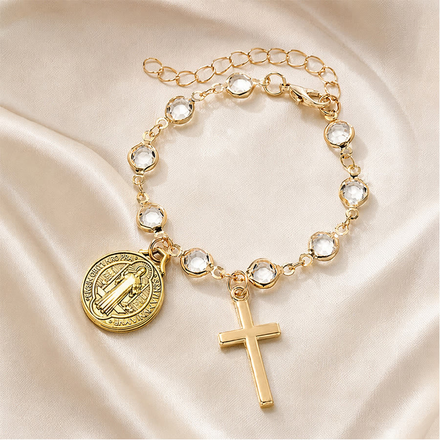 Christianartworkshop Tragbarer Rosenkranz fürs Handgelenk mit St.-Benedikt-Anhänger: Gefäß unerschütterlichen, gesegneten Schutzes - image 13