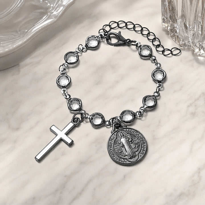 Christianartworkshop Tragbarer Rosenkranz fürs Handgelenk mit St.-Benedikt-Anhänger: Gefäß unerschütterlichen, gesegneten Schutzes - image 15