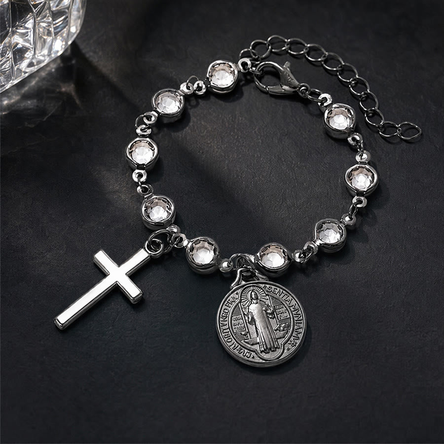 Christianartworkshop Tragbarer Rosenkranz fürs Handgelenk mit St.-Benedikt-Anhänger: Gefäß unerschütterlichen, gesegneten Schutzes - image 18