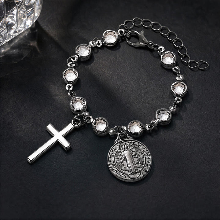 Christianartworkshop Tragbarer Rosenkranz fürs Handgelenk mit St.-Benedikt-Anhänger: Gefäß unerschütterlichen, gesegneten Schutzes - image 18