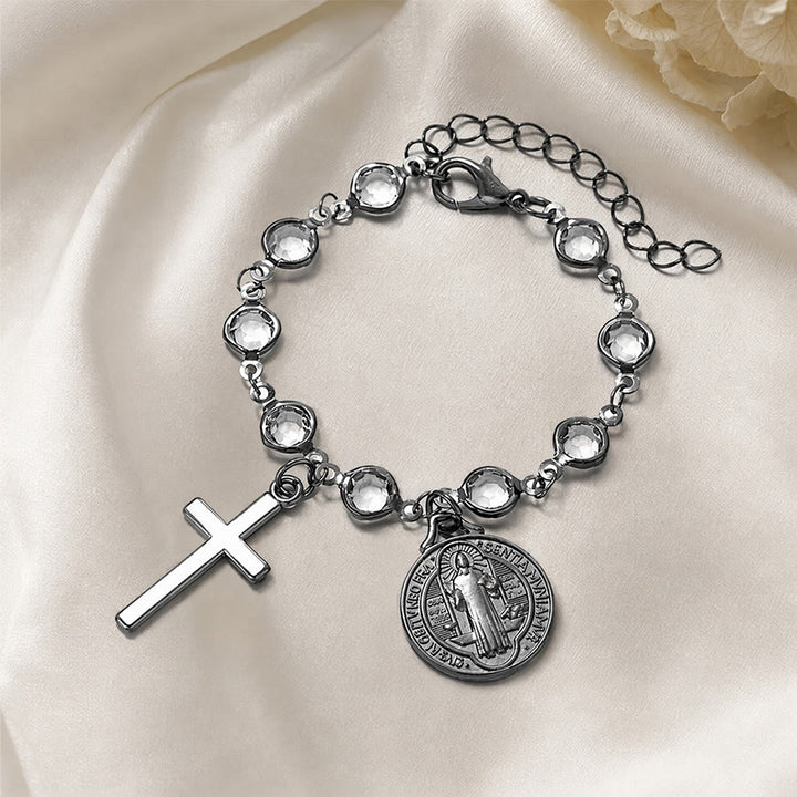 Christianartworkshop Tragbarer Rosenkranz fürs Handgelenk mit St.-Benedikt-Anhänger: Gefäß unerschütterlichen, gesegneten Schutzes - image 16