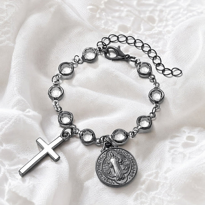 Christianartworkshop Tragbarer Rosenkranz fürs Handgelenk mit St.-Benedikt-Anhänger: Gefäß unerschütterlichen, gesegneten Schutzes - image 17