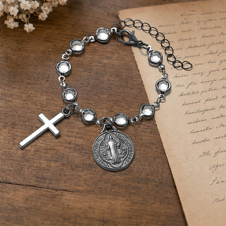 Christianartworkshop Tragbarer Rosenkranz fürs Handgelenk mit St.-Benedikt-Anhänger: Gefäß unerschütterlichen, gesegneten Schutzes - image 20