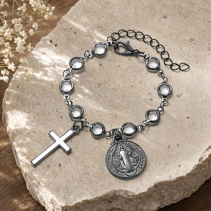 Christianartworkshop Tragbarer Rosenkranz fürs Handgelenk mit St.-Benedikt-Anhänger: Gefäß unerschütterlichen, gesegneten Schutzes - image 21
