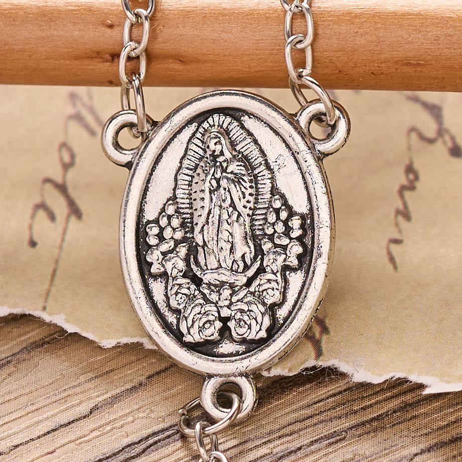Mehrfarbiger Rosenkranz „Guadalupe“ von Christianartworkshop mit graviertem Aufbewahrungsetui: Zeichen himmlischen Trostes - image 6