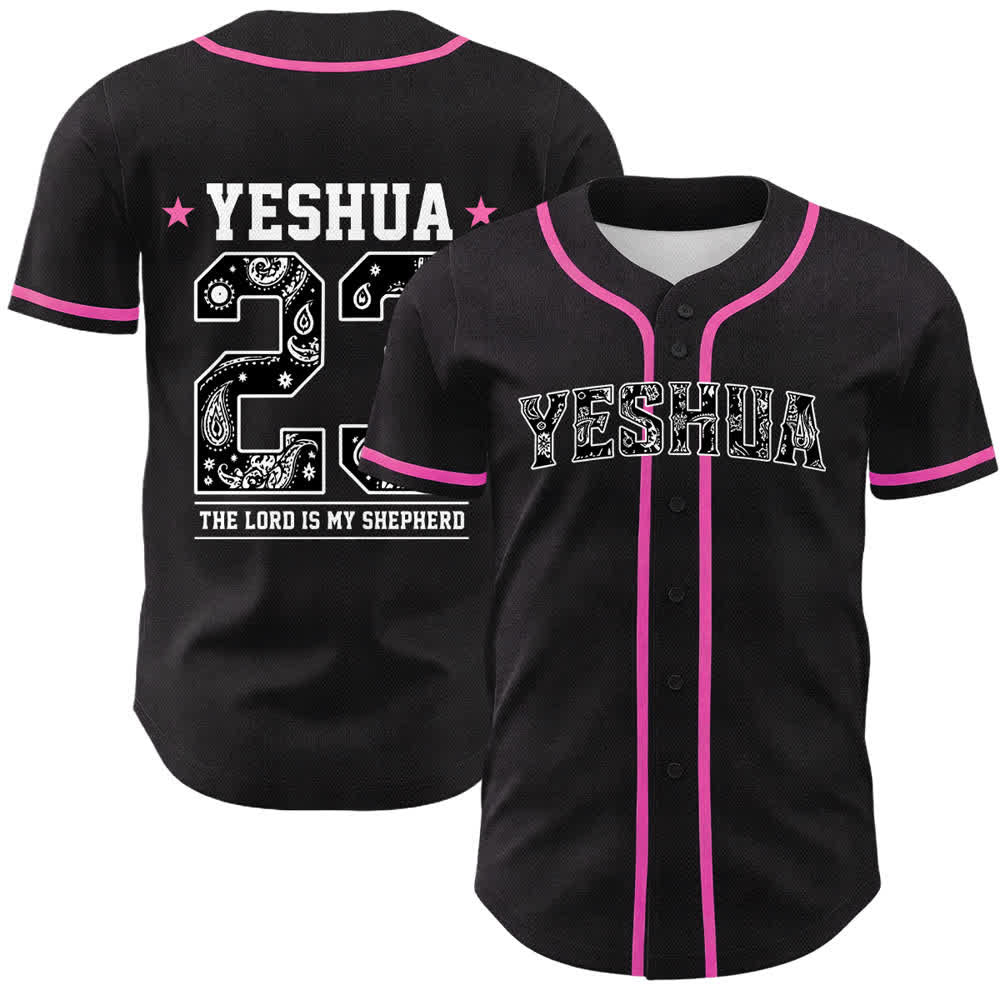 Christianartworkshop Sei stark im Herrn Templerritter Jesus Unisex Baseballtrikot - Rosa - 5XL - image 21
