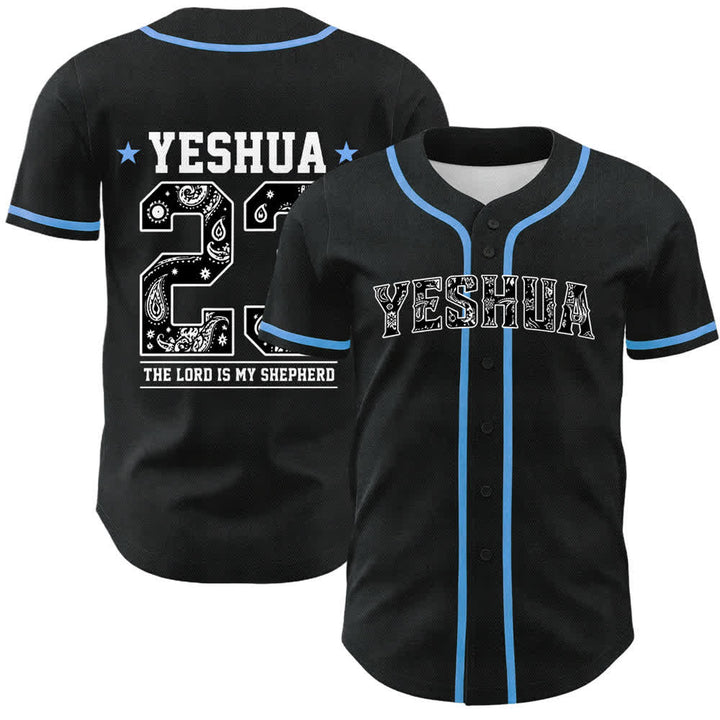 Christianartworkshop Sei stark im Herrn Templerritter Jesus Unisex Baseballtrikot - Blau - 5XL - image 12