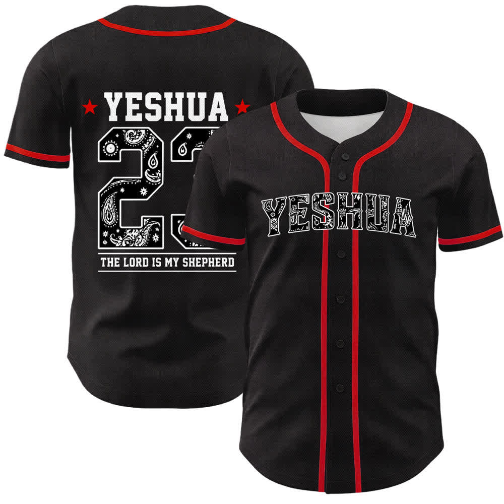 Christianartworkshop Sei stark im Herrn Templerritter Jesus Unisex Baseballtrikot - Rot - 5XL - image 3