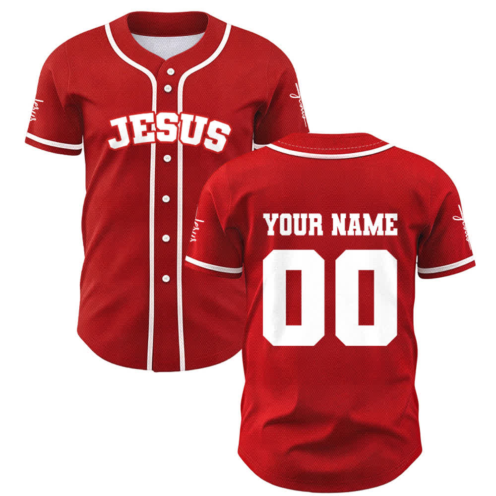 Christianartworkshop Klassisches Jesus Personalisierte Sportbekleidung Unisex Baseballtrikot - image 17