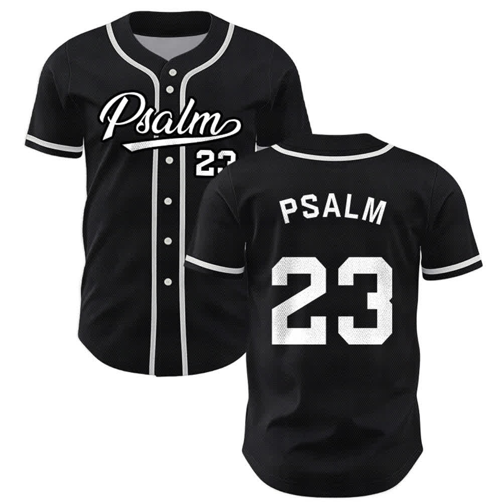 Christianartworkshop Retro Sport Style Psalm 23 Unisex Baseball Jersey - Schwarz - 5XL - image 14